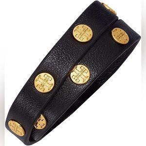 Tory Burch Leather Wrap Around Bracelet